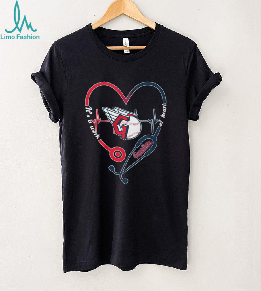 Cleveland Guardians Nurse Heart Stethoscope T Shirt MLB Baseball Fan Medical T Shirt