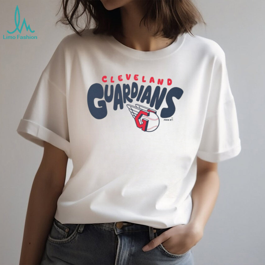 Cleveland Guardians Retro Graphic Oatmeal Crewneck T shirt