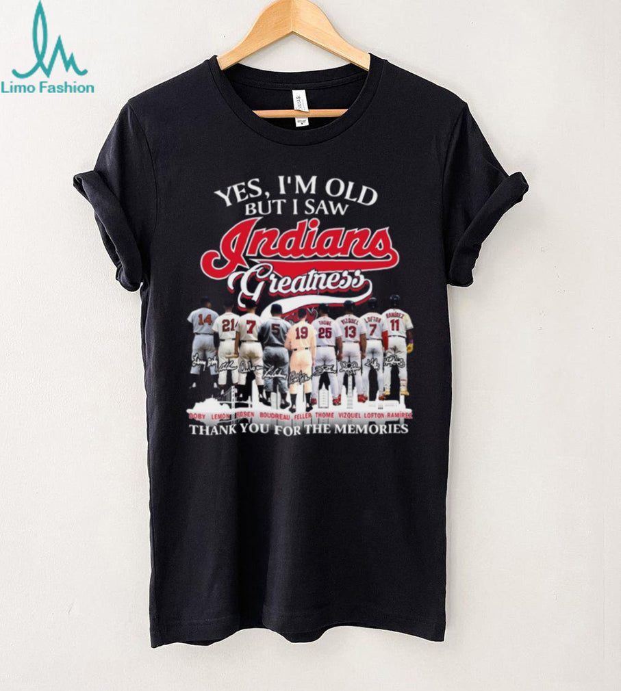 Cleveland Indians Greatness Legends Signature Retro Baseball T Shirt