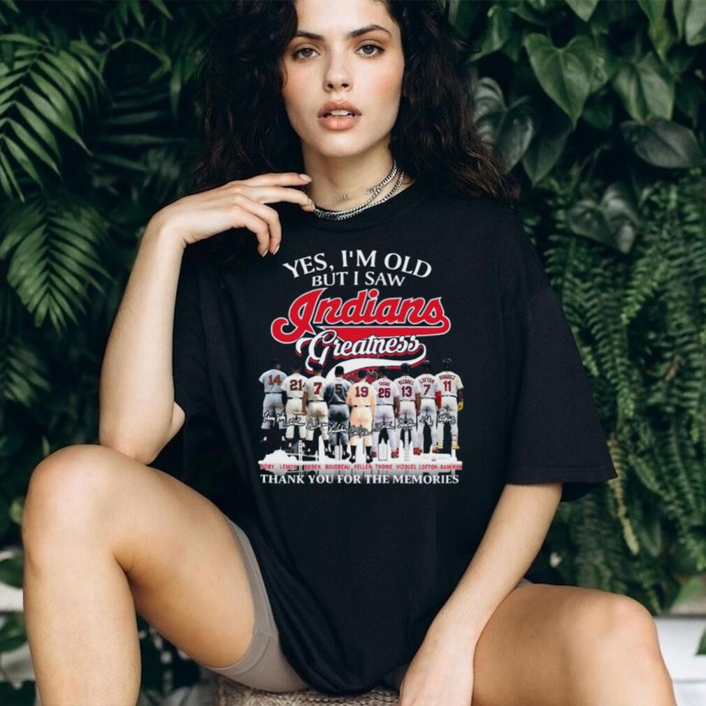 Cleveland Indians Greatness Legends Signature Retro Baseball T Shirt