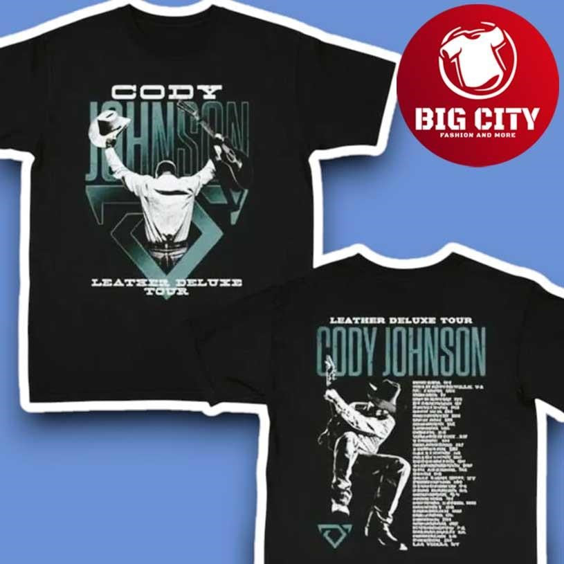 Cody Johnson Leather Deluxe Tour 2026 Dates Two Sided Shirt