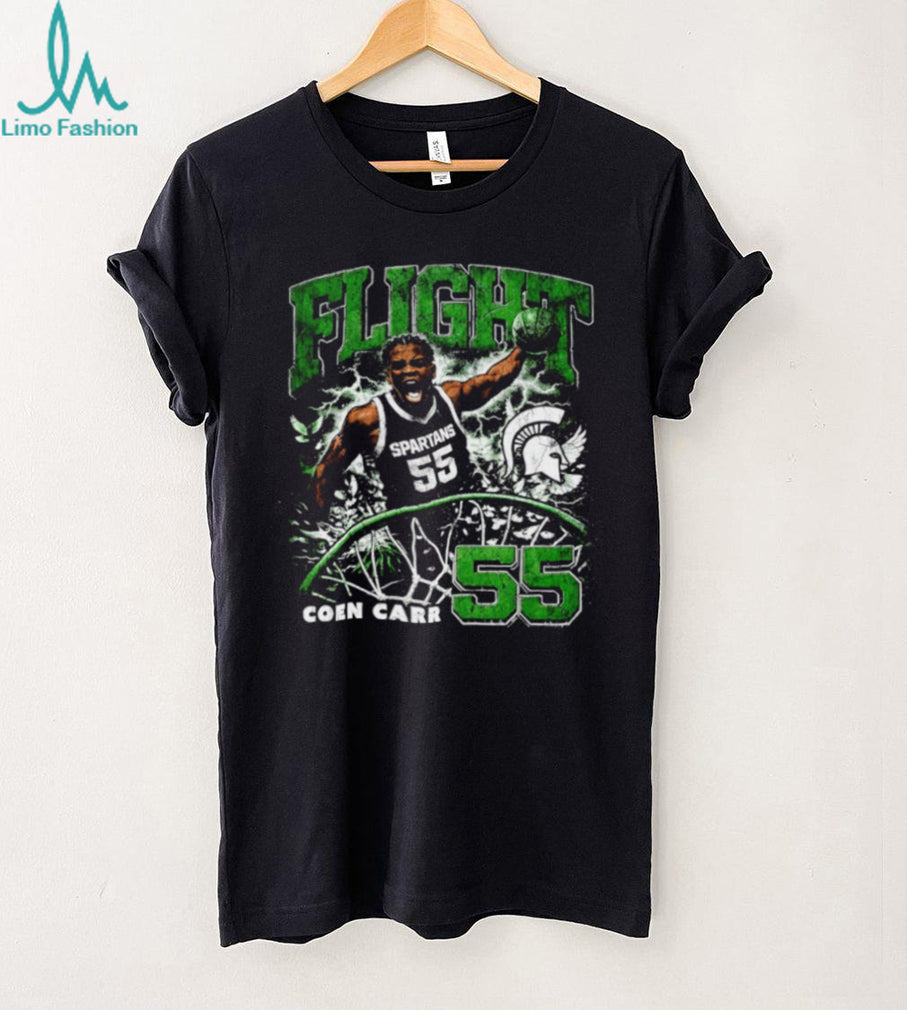 Coen Carr Michigan State Spartans Basketball “Flight 55” Dunk T Shirt