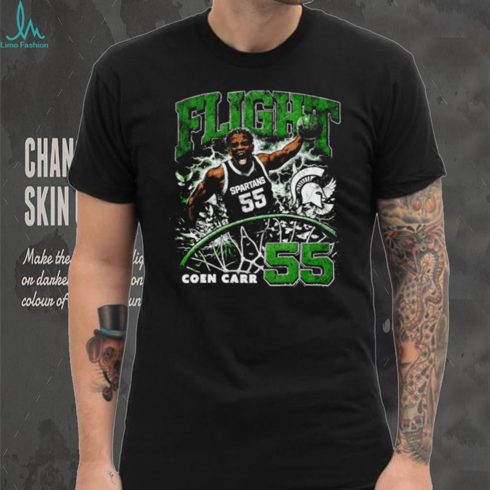 Coen Carr Michigan State Spartans Basketball “Flight 55” Dunk T Shirt