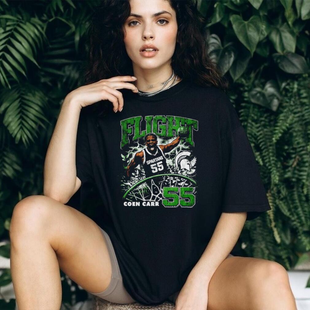 Coen Carr Michigan State Spartans Basketball “Flight 55” Dunk T Shirt