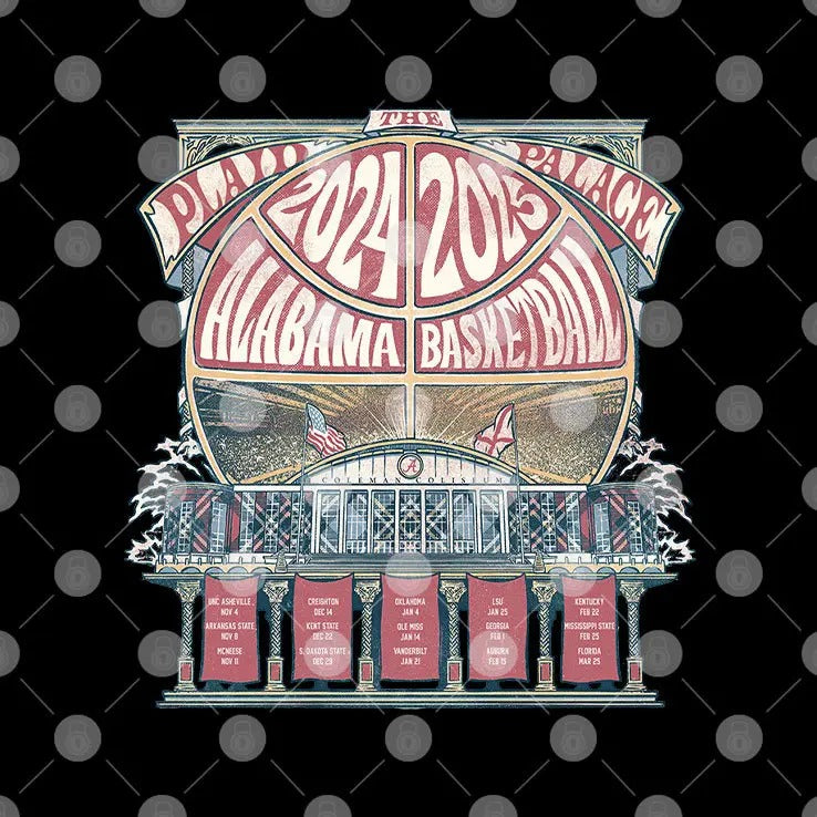 Coleman Coliseum Alabama Basketball 2024-2025 T Shirt