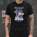 Colorado Rockies Baseball Jesus in My Heart Christian MLB Fan Gift T Shirt