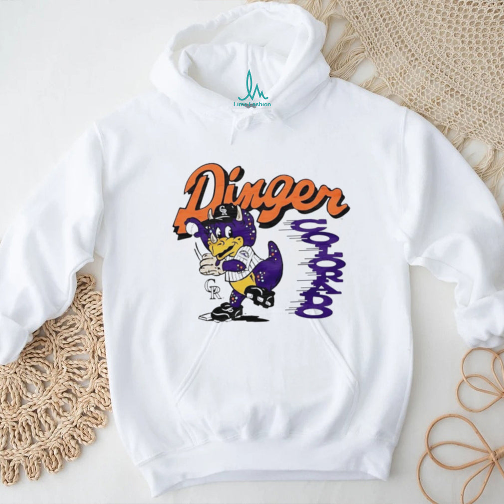 Colorado Rockies Dinger Mascot Vintage Baseball T Shirt