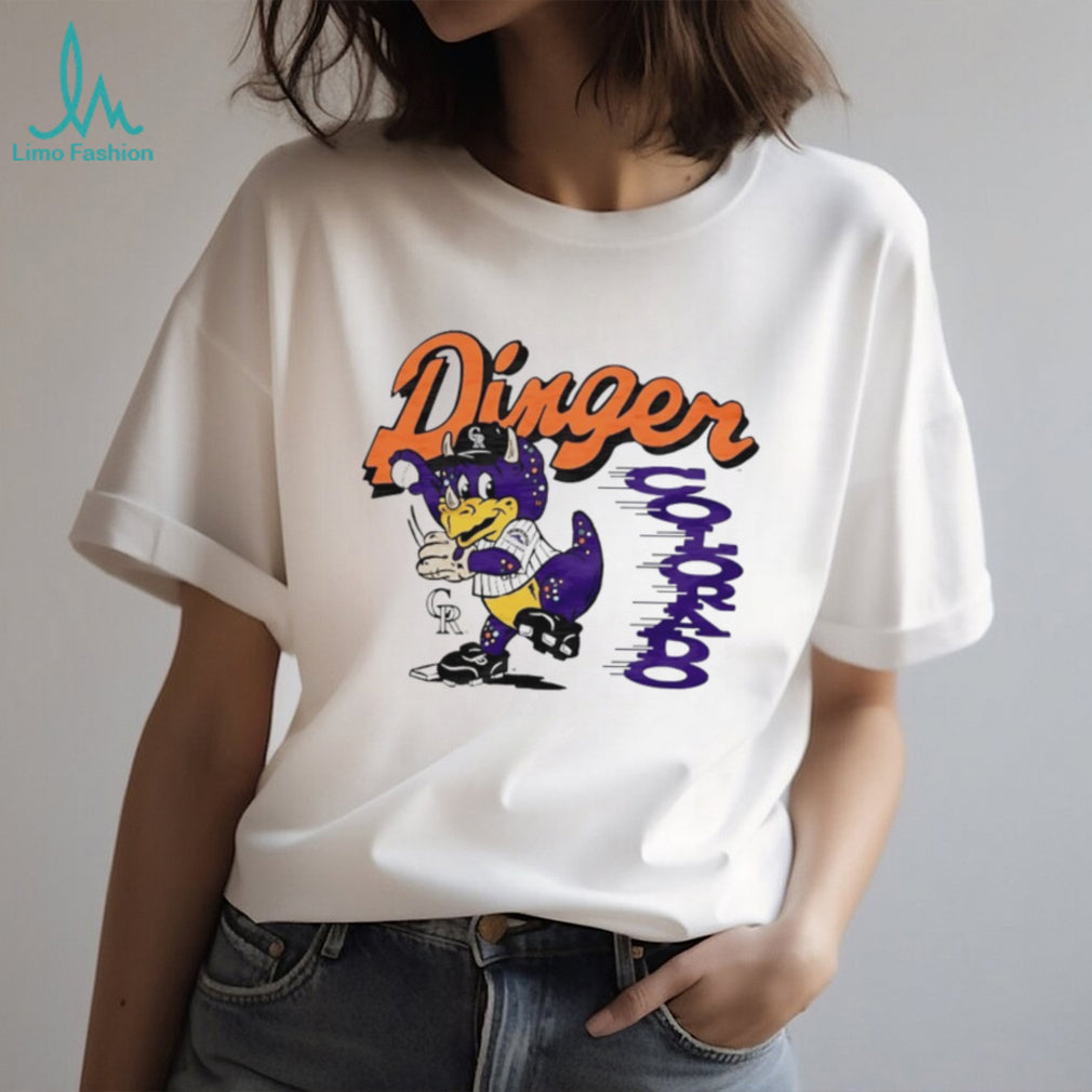 Colorado Rockies Dinger Mascot Vintage Baseball T Shirt