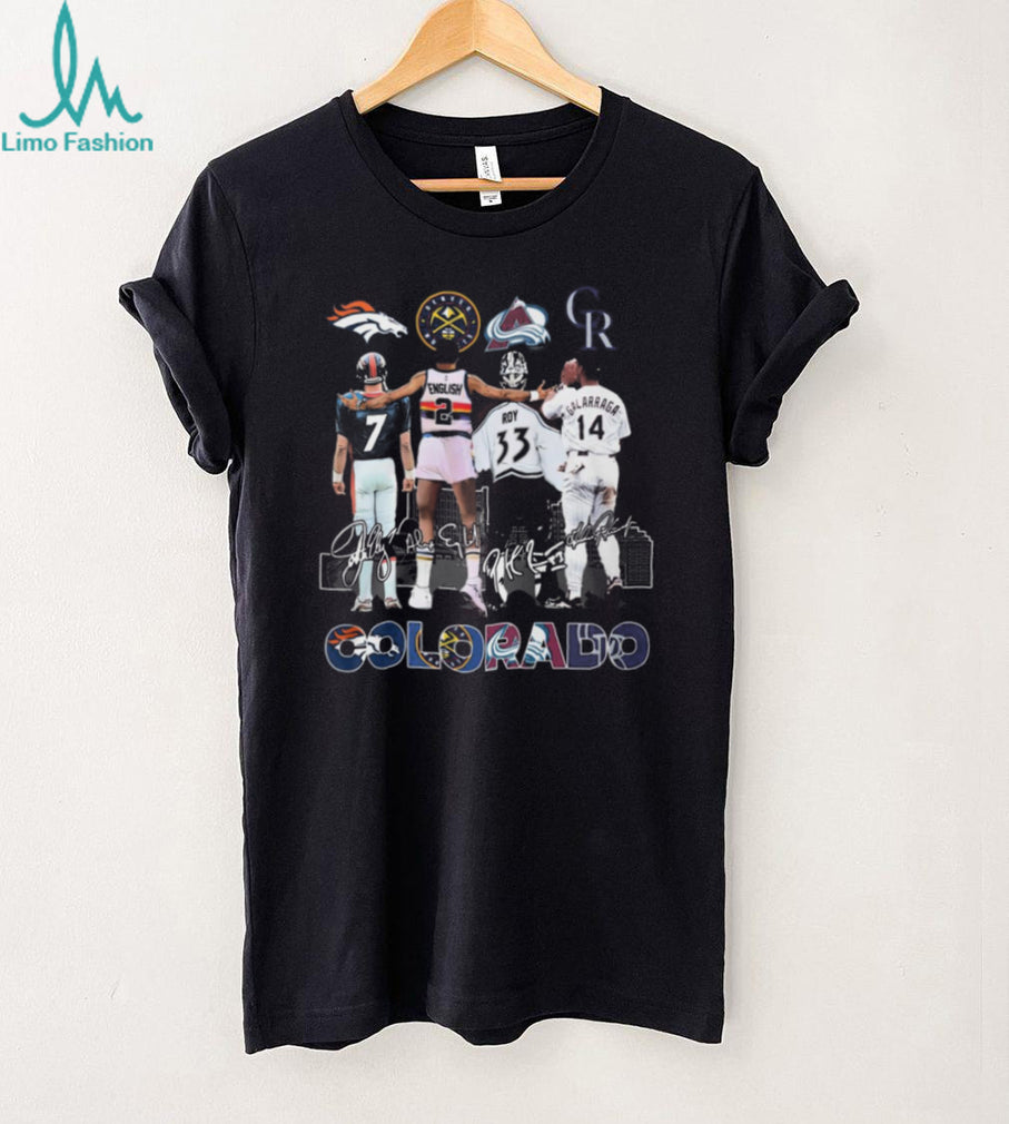 Colorado Sports Greats Retro Jersey Signatures T Shirt