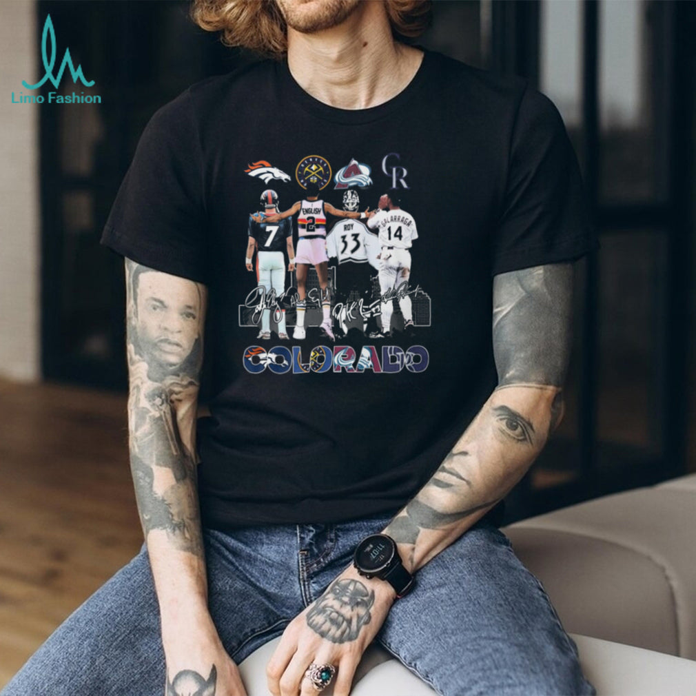 Colorado Sports Greats Retro Jersey Signatures T Shirt