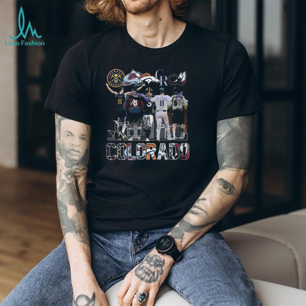 Colorado Sports Legends Skyline Signatures Graphic T Shirt