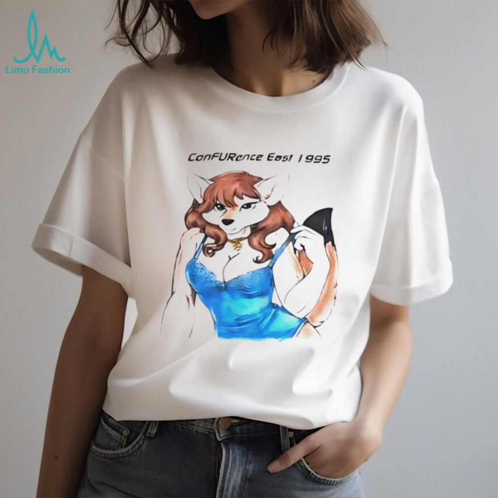 ConFURence East 1995 Vintage Style Anthro Furry Art T Shirt