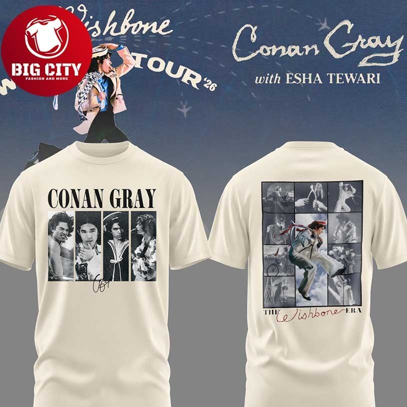 Conan Gray Wishbone World Tour 2026 Show Celebrate Two Sided Shirt
