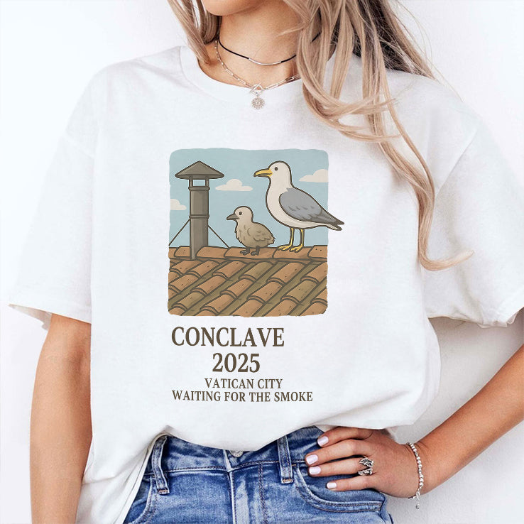 Conclave 2025 Vatican City Waiting For The Smoke T Shirt