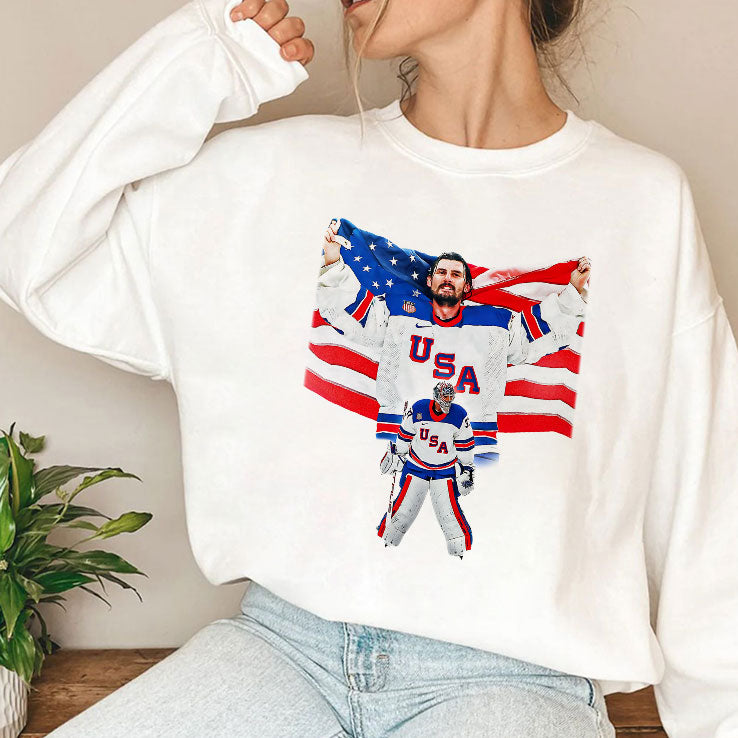 Connor Hellebuyck USA Hockey Champions Shirt
