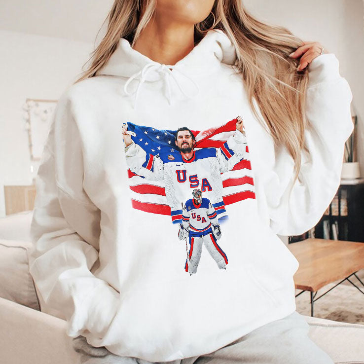 Connor Hellebuyck USA Hockey Champions Shirt
