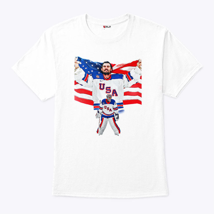 Connor Hellebuyck USA Hockey Champions Shirt