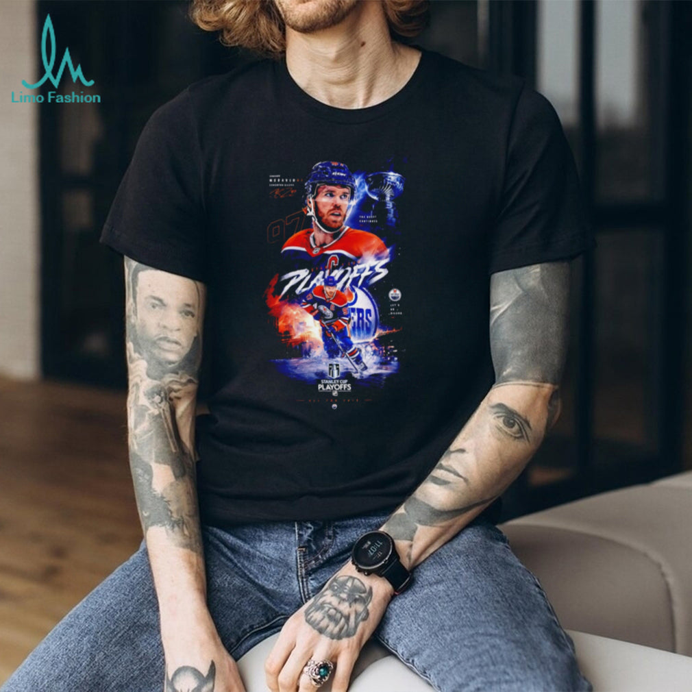 Conor McDavid Edmonton Oilers Stanley Cup Playoffs Graphics T Shirt