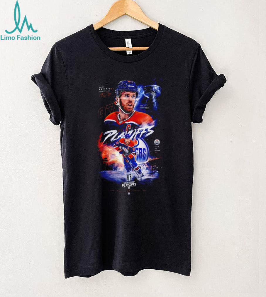 Conor McDavid Edmonton Oilers Stanley Cup Playoffs Graphics T Shirt