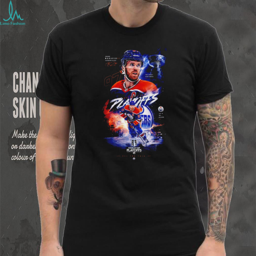 Conor McDavid Edmonton Oilers Stanley Cup Playoffs Graphics T Shirt