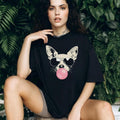 Cool Chihuahua Wearing Aviator Sunglasses Pink Bubblegum T Shirt