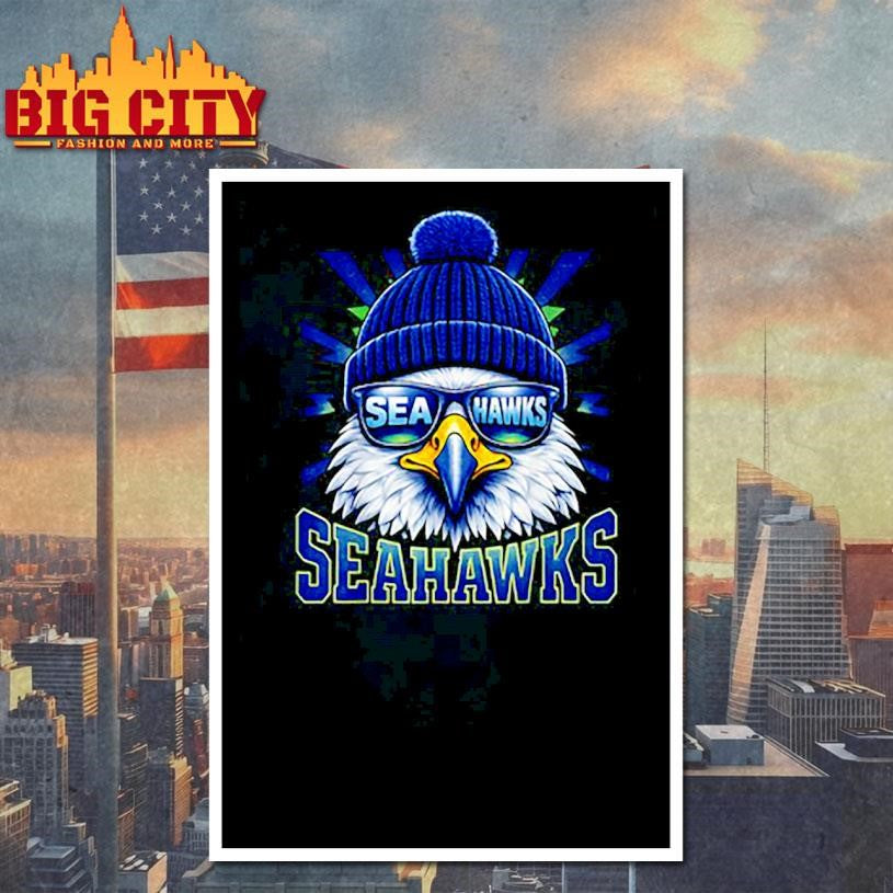 Cool Face Seahawks With Sunglasses Shirt