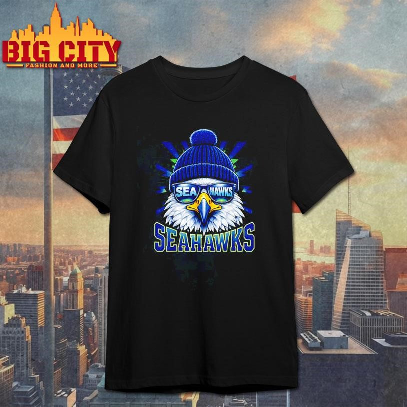Cool Face Seahawks With Sunglasses Shirt
