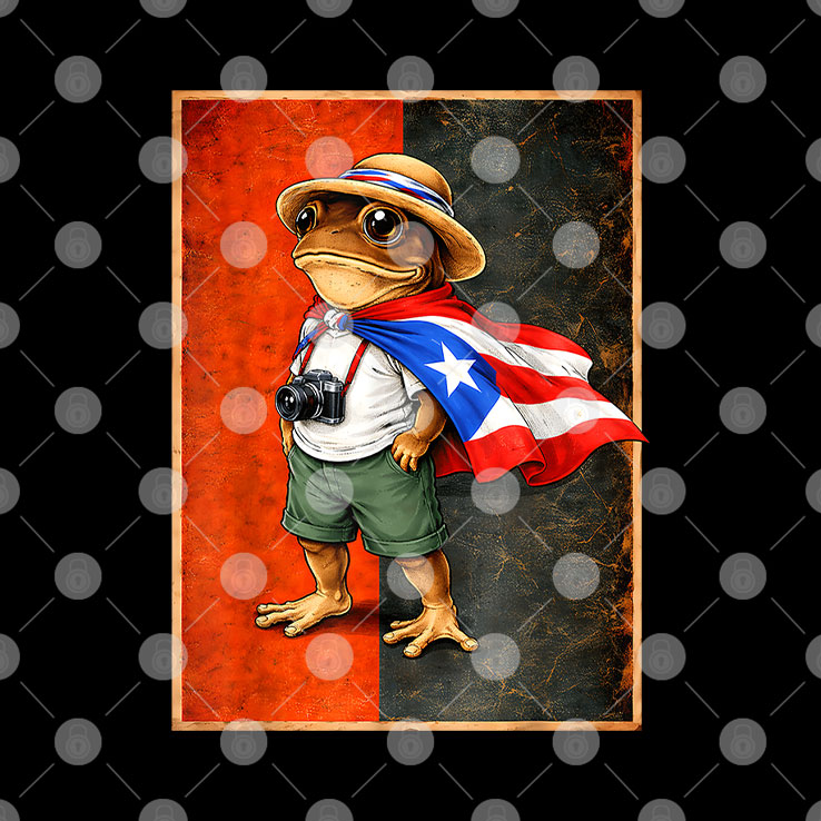 Coqui Frog Puerto Rico Flag Puerto Rican Taino Boricua T Shirt