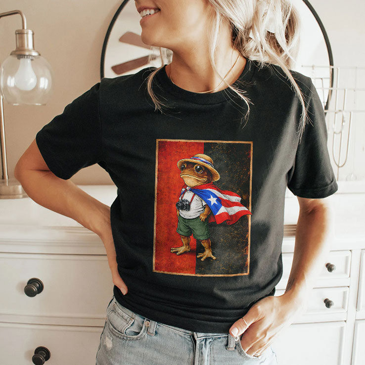 Coqui Frog Puerto Rico Flag Puerto Rican Taino Boricua T Shirt