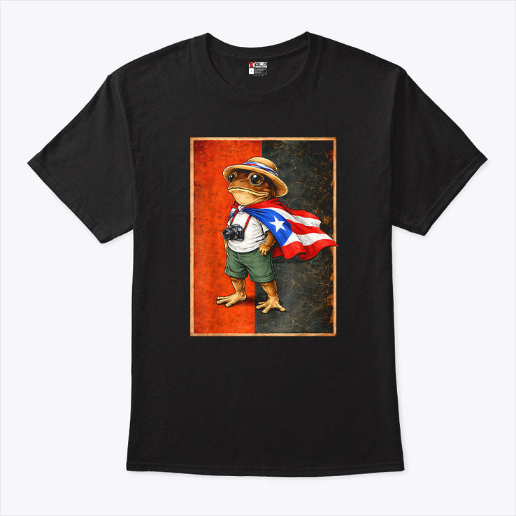 Coqui Frog Puerto Rico Flag Puerto Rican Taino Boricua T Shirt