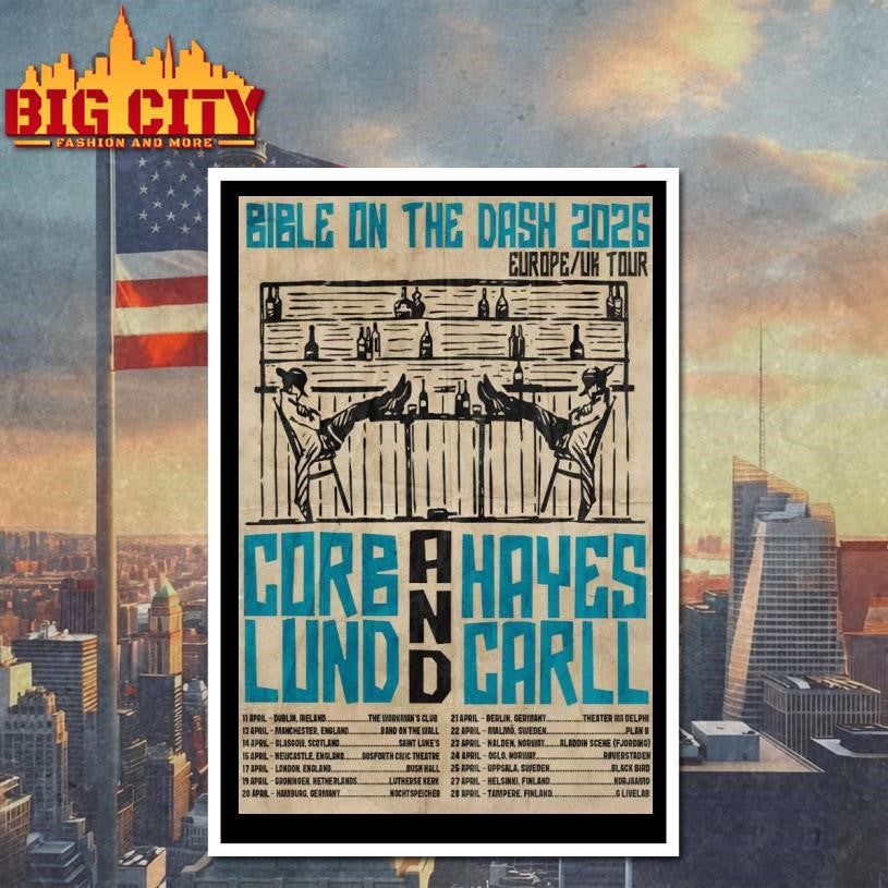Corb Lund And Hayes Carll Europe-UK Tour 2026 Poster Shirt