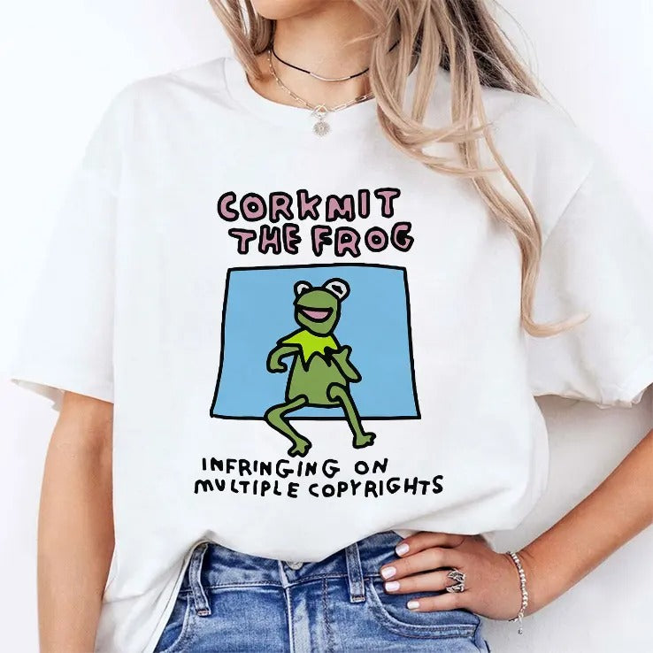 Corkmit The Frog Infringing On Multiple Copyrights T Shirt