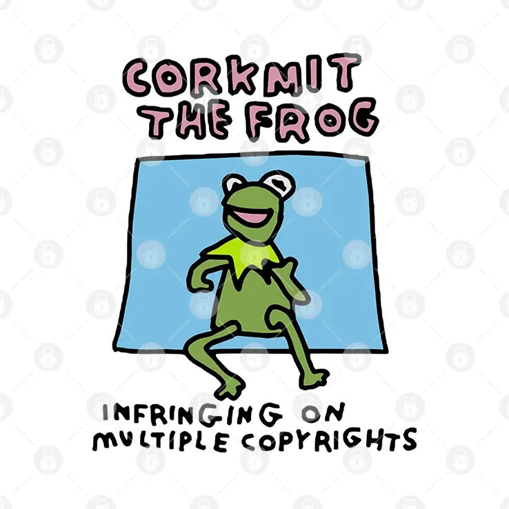 Corkmit The Frog Infringing On Multiple Copyrights T Shirt
