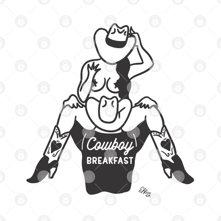 Cowboy Breakfast Funny Cowboy Rodeo Shirt