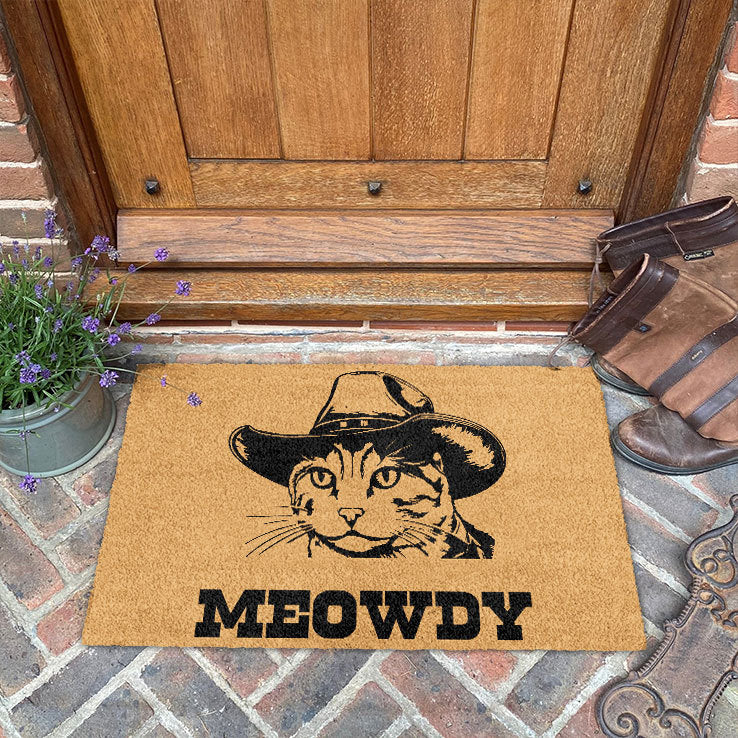Cowboy Cat Meowdy Doormat