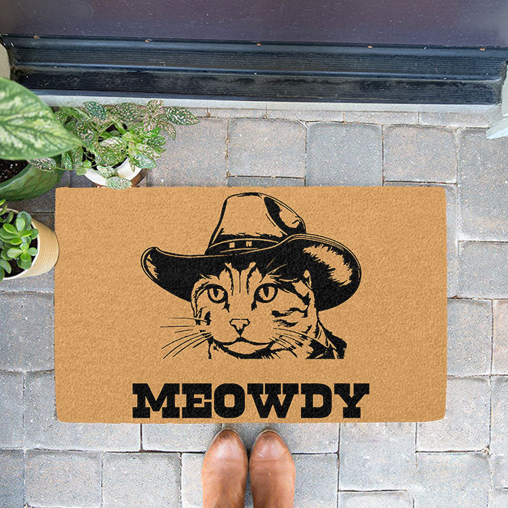 Cowboy Cat Meowdy Doormat
