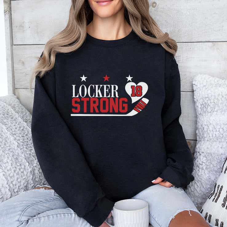 Craig Laughlin Locker Strong18 Heart Hockey T Shirt