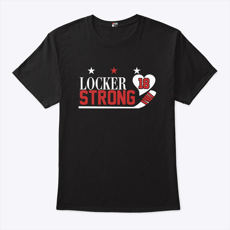Craig Laughlin Locker Strong18 Heart Hockey T Shirt
