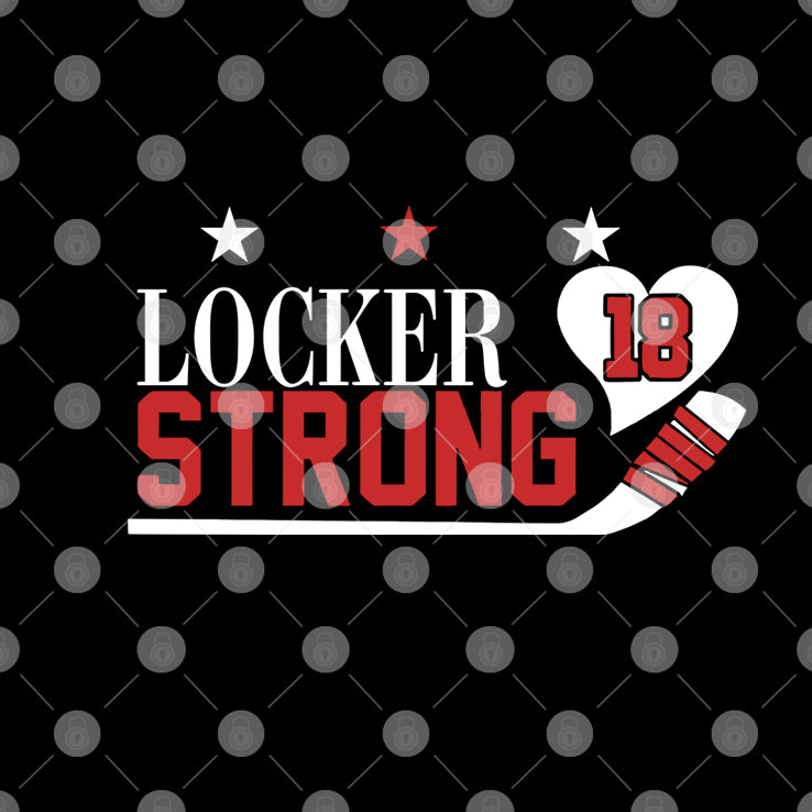 Craig Laughlin Locker Strong18 Heart Hockey T Shirt