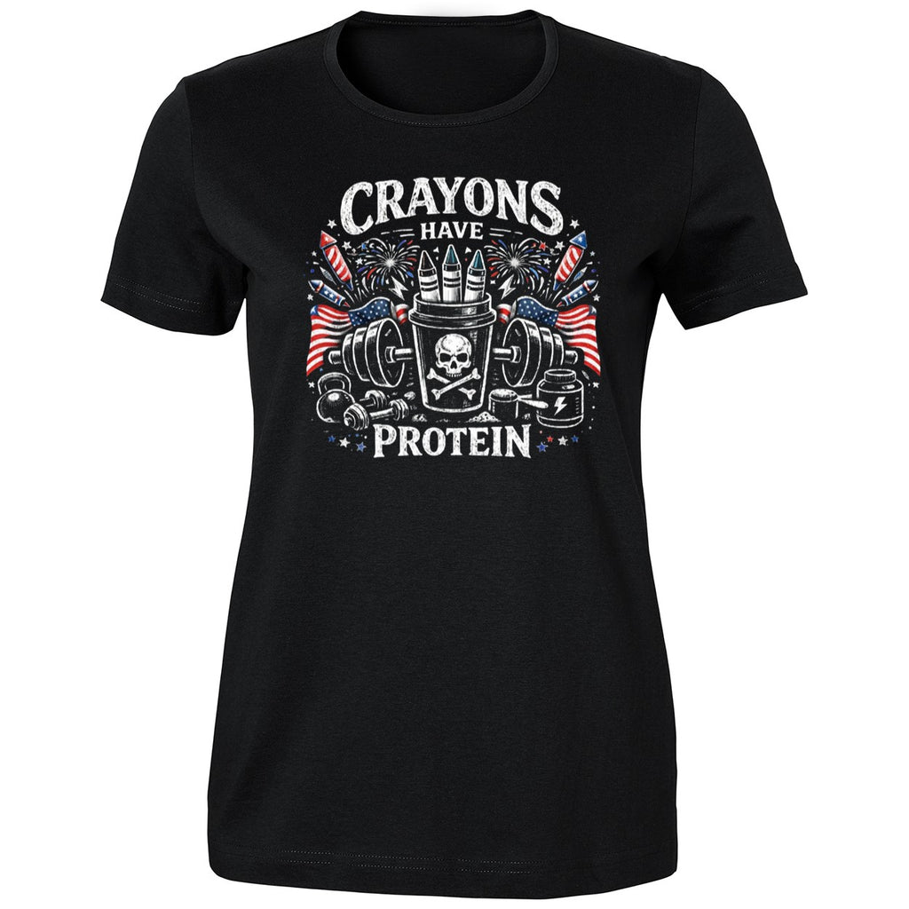 Crayons Have Protein 4th Of July Shirt