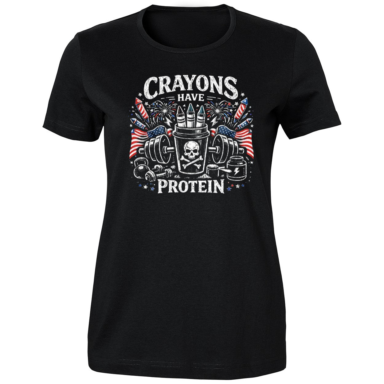 Crayons Have Protein 4th Of July Shirt
