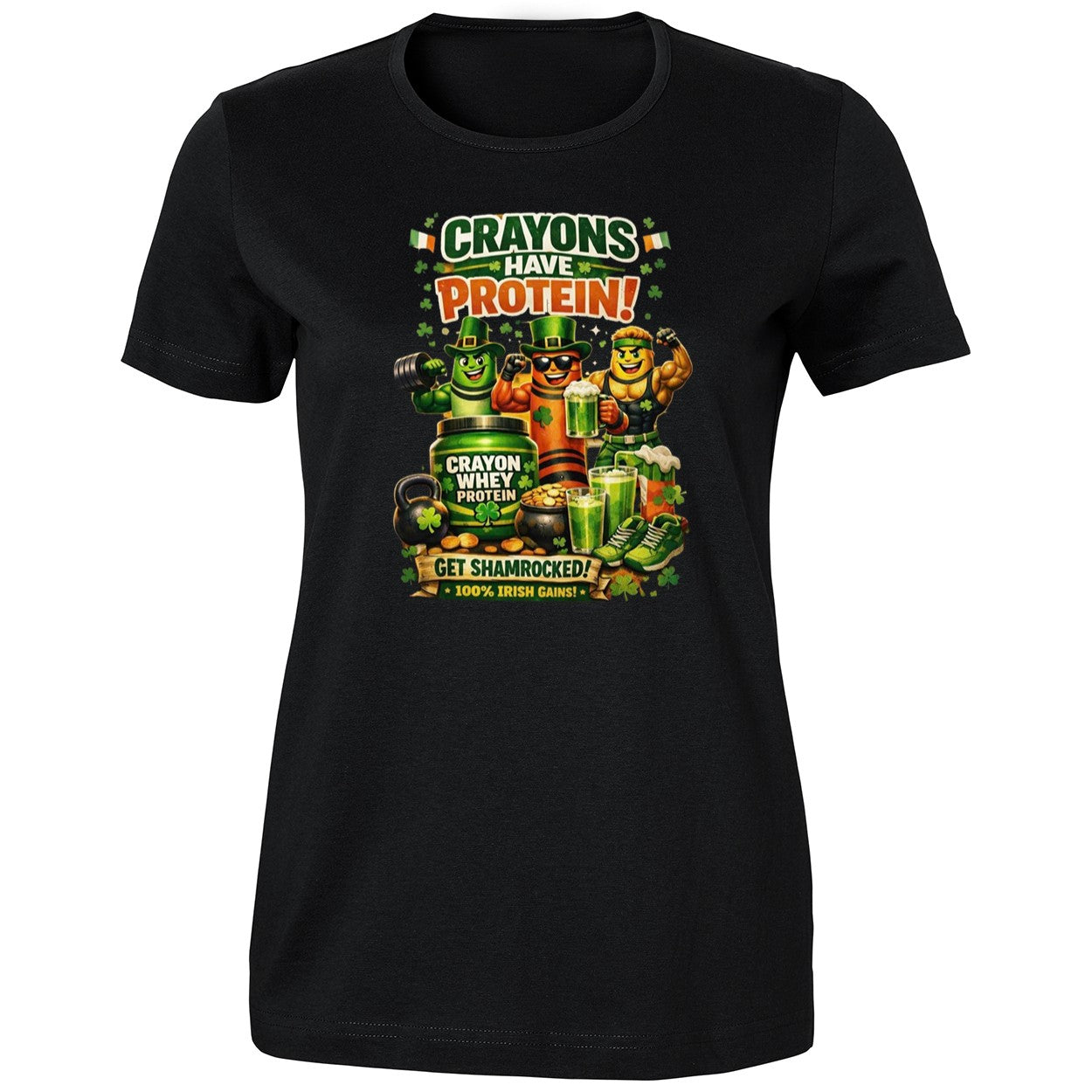 Crayons Have Protein St Patrick’s Day Shirt