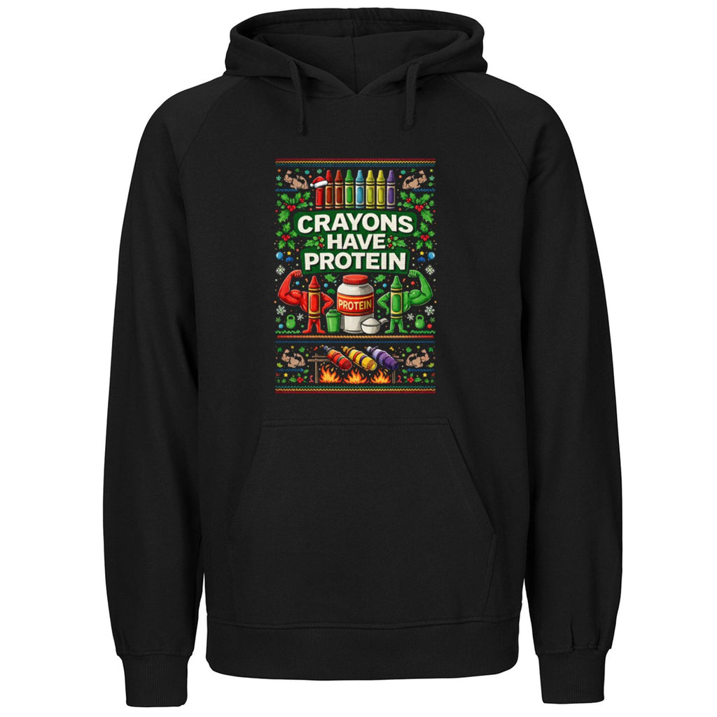 Crayons Have Protein Ugly Chirstmas Shirt