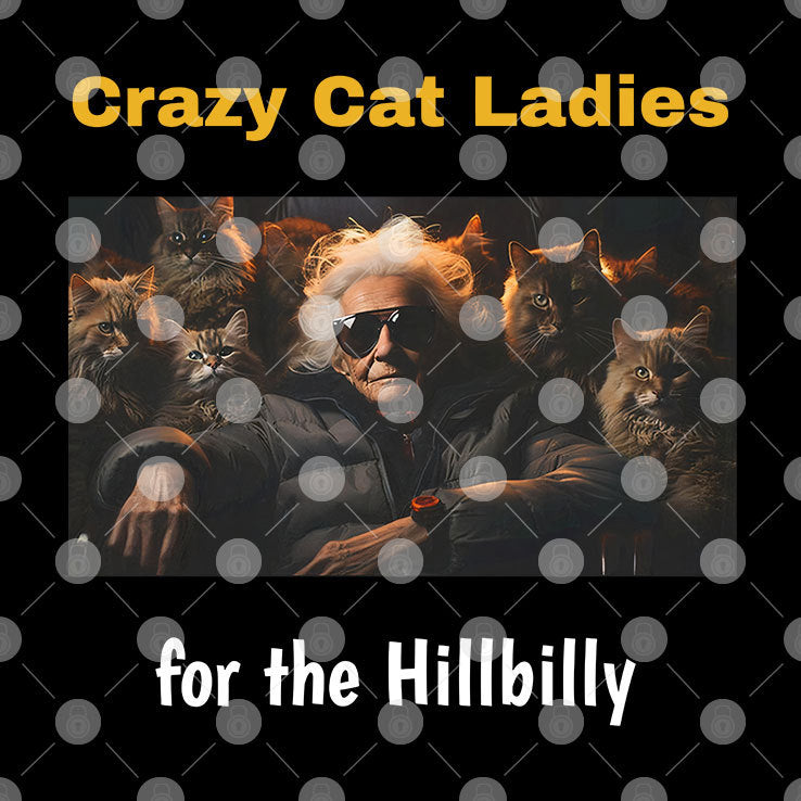 Crazy Cat Ladies For The Hillbilly Trump Vance 2024 Shirt