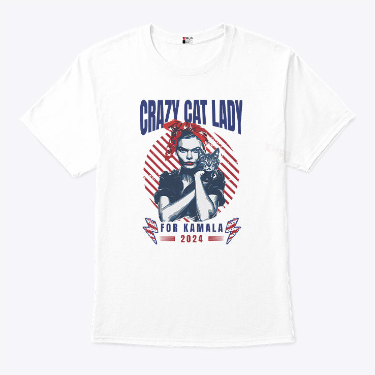 Crazy Cat Lady For Kamala 2024 T Shirt