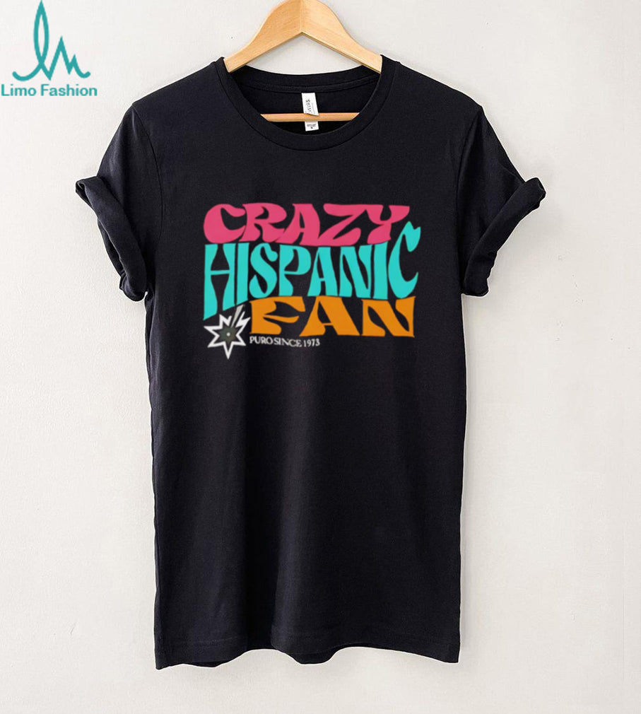 Crazy Hispanic Fan Retro Typography T Shirt
