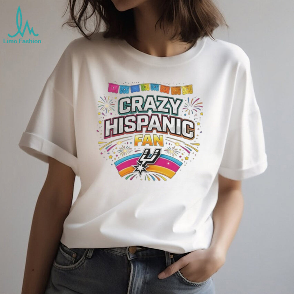 Crazy Hispanic Fan San Antonio Basketball Fiesta Colorful T Shirt