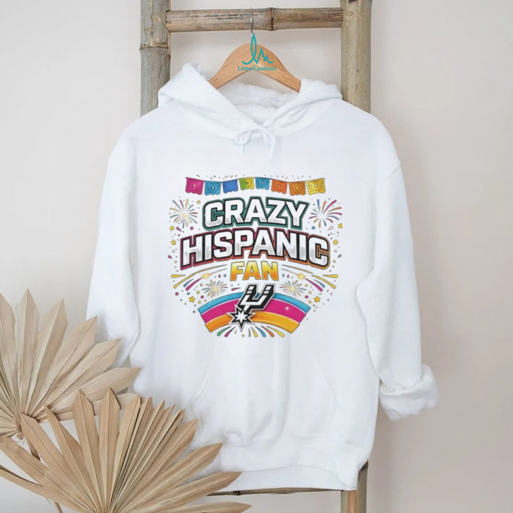 Crazy Hispanic Fan San Antonio Basketball Fiesta Colorful T Shirt