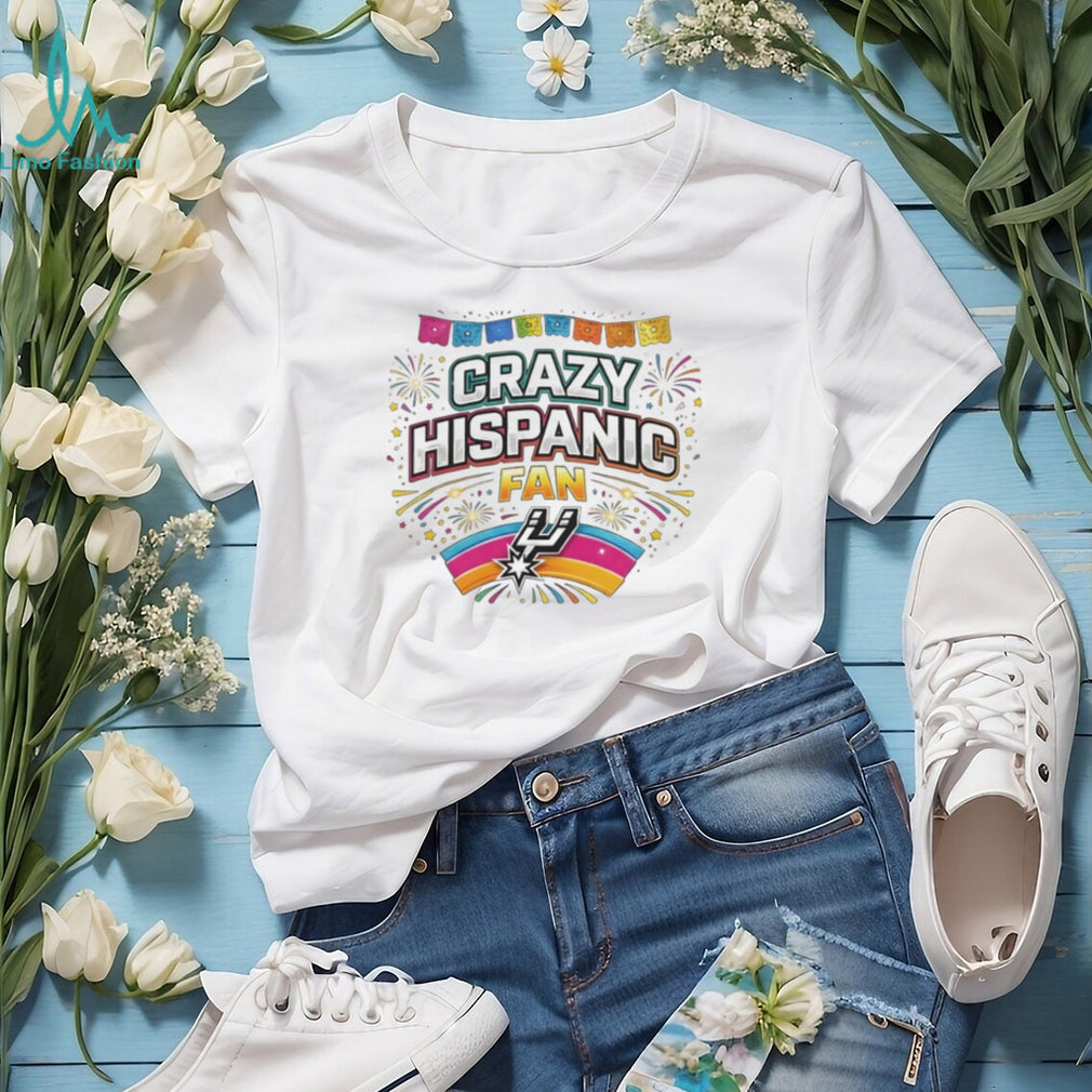 Crazy Hispanic Fan San Antonio Basketball Fiesta Colorful T Shirt