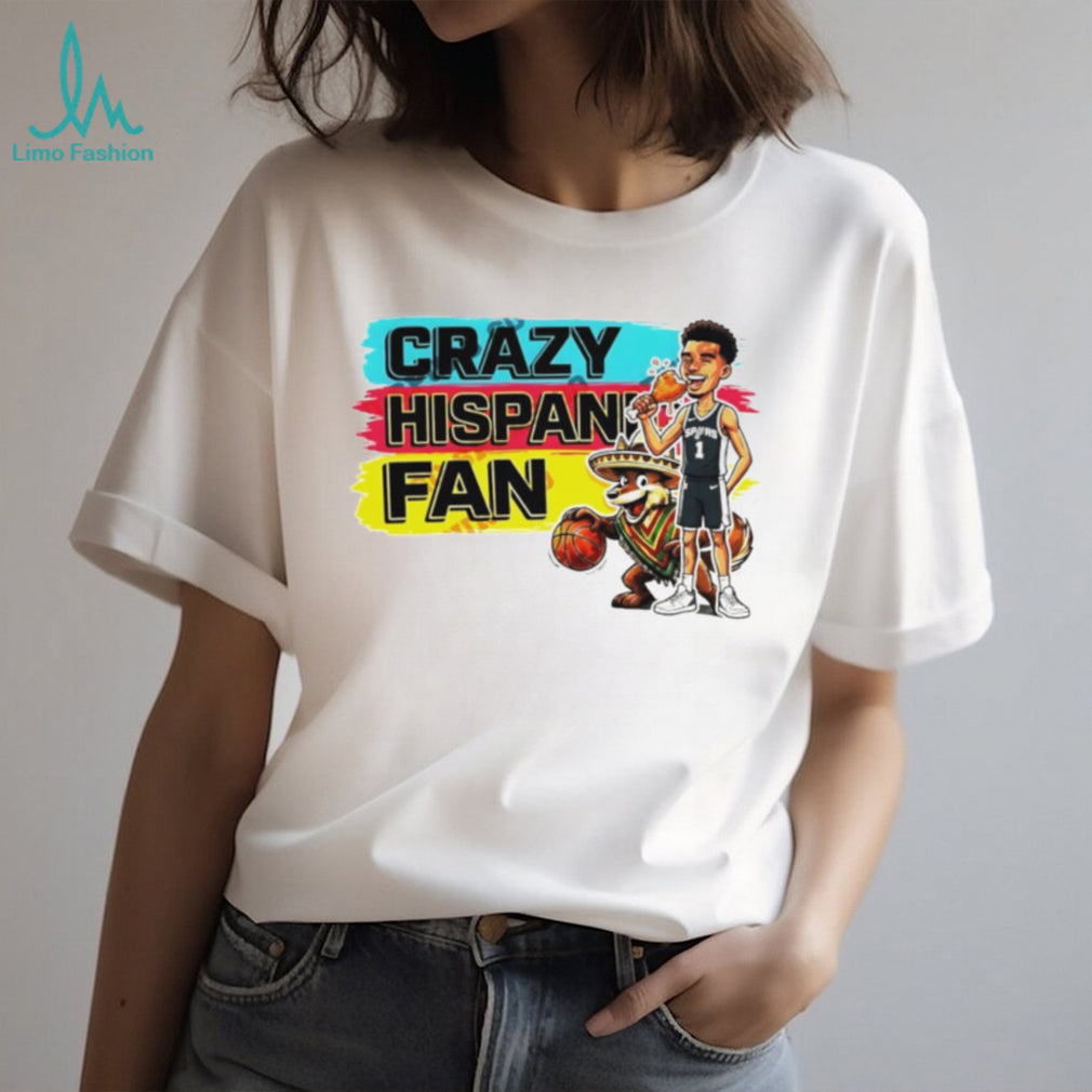 Crazy Hispanic Fan Victor Wembanyama Spurs Basketball Art T Shirt